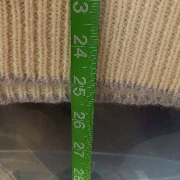 Pronto‎ Moda Sweater Womens Large Ivory Knit Wool Vintage V-Neck Cardigan - Picture 8 of 8